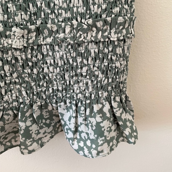ABERCROMBIE & FITCH Smocked Green Mini Dress - Picture 7 of 15